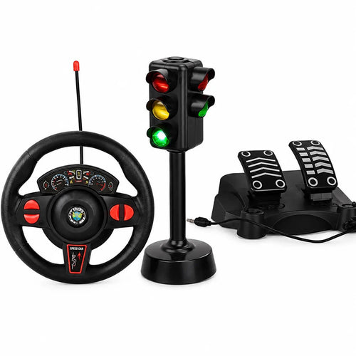 1:16 RC Racing Car with Steering Wheel & Accelerator Pedal - City Toys