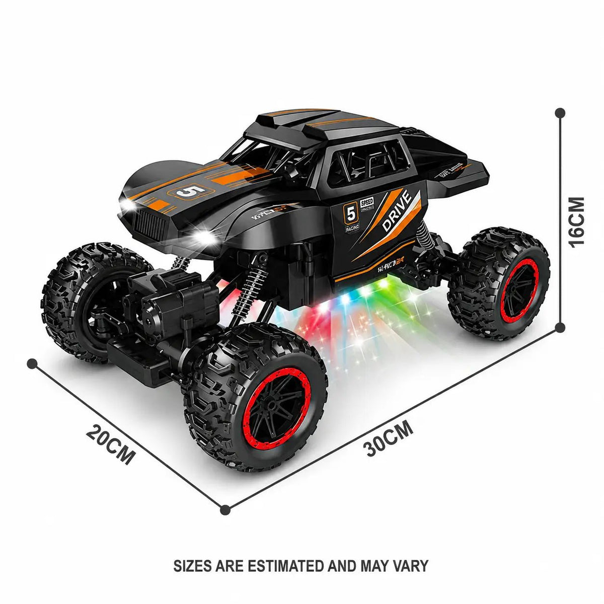 2.4GHz RC 4x4 Off-Road Climbing Truck with Spray, Lights - City Toys