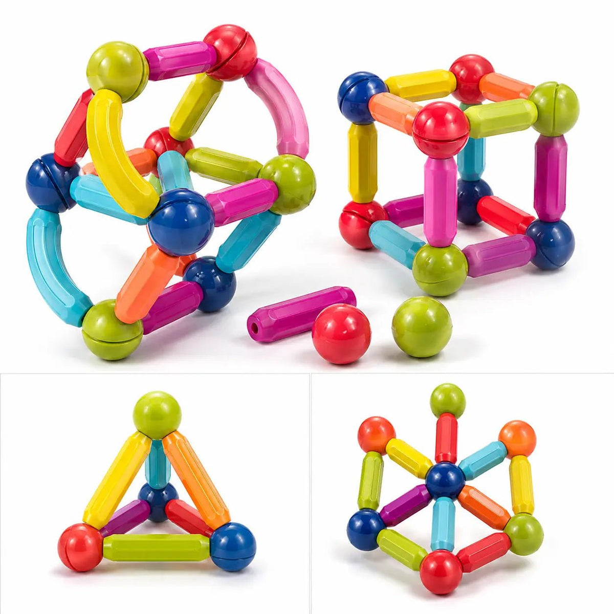 25 / 36 / 42 / 64 PCS Magnetic Blocks Toy Set – STEM Montessori Building Kit for Kids 3+ - City Toys