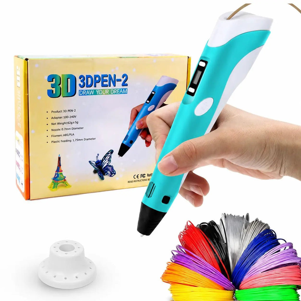 3D Pen for Kids & Adults | LCD Display Drawing Pen with PLA Filaments - City Toys