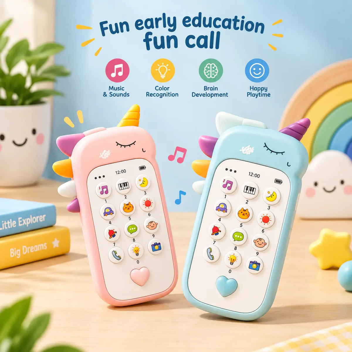 Educational Unicorn Phone Toy for Kids | Interactive Learning Phone