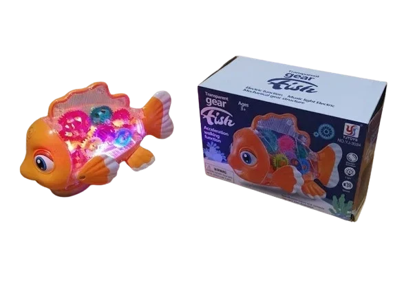 Fish Toy Cell Operated Transparent Light And Sound / Toys For Kids - City Toys