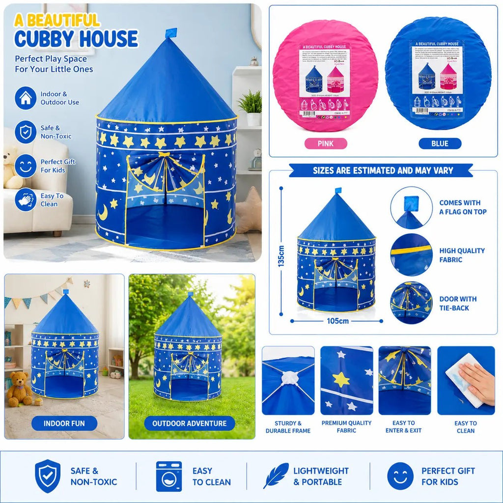 Kids Play Castle Tent House | Indoor & Outdoor Playhouse With 20 Balls - City Toys