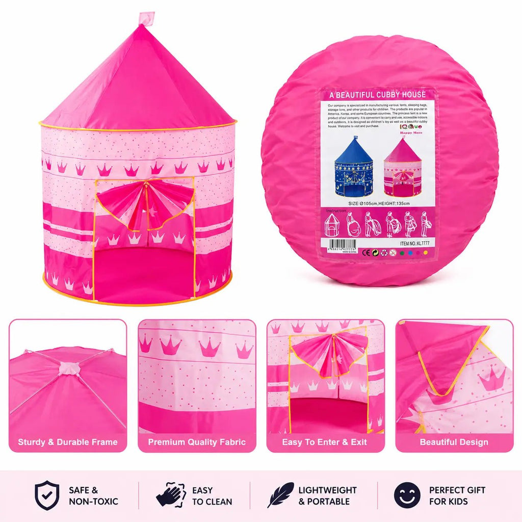 Kids Play Castle Tent House | Indoor & Outdoor Playhouse With 20 Balls - City Toys