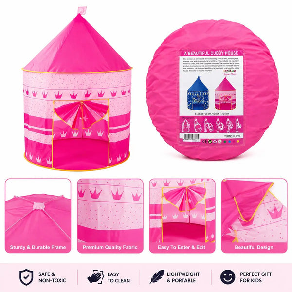 Kids Play Castle Tent House | Indoor & Outdoor Playhouse With 20 Balls - City Toys