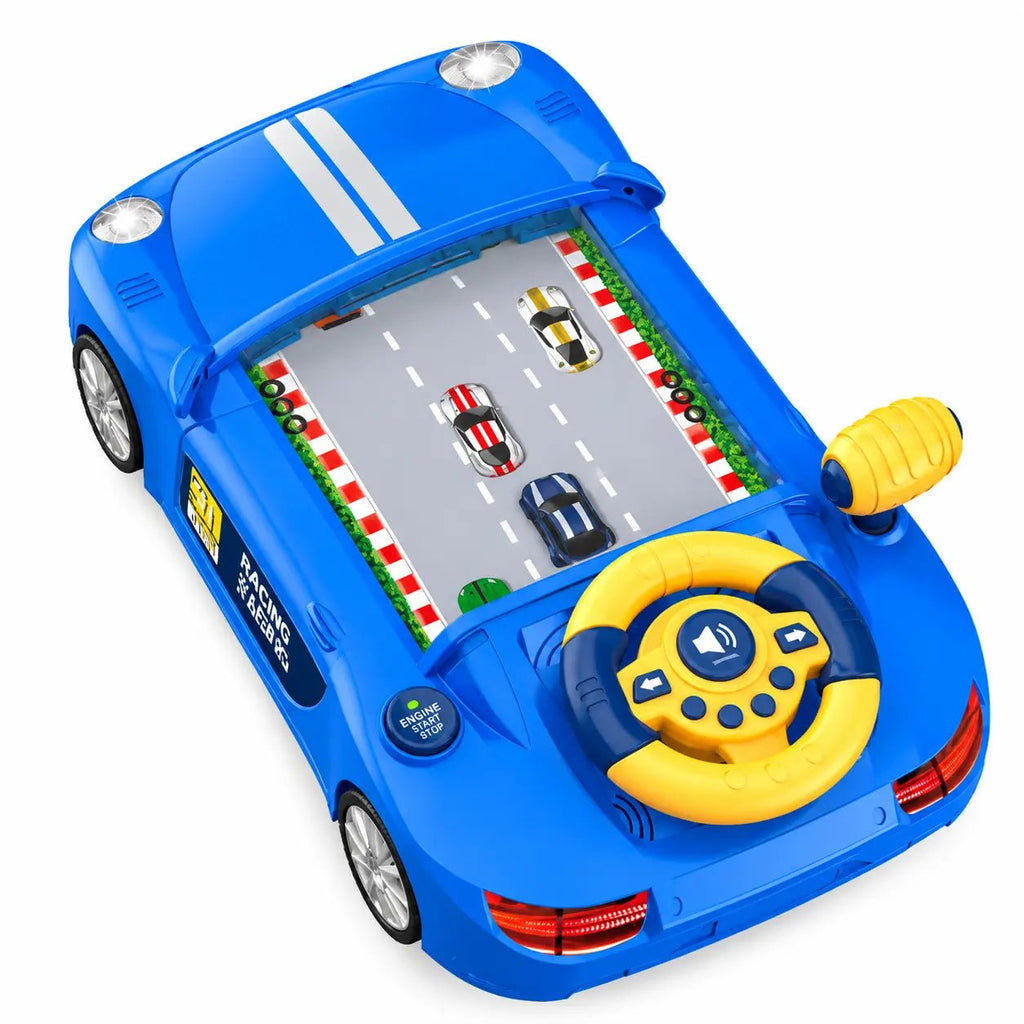 Kids Racing Car Simulator | Steering Wheel, Lights & Music - City Toys