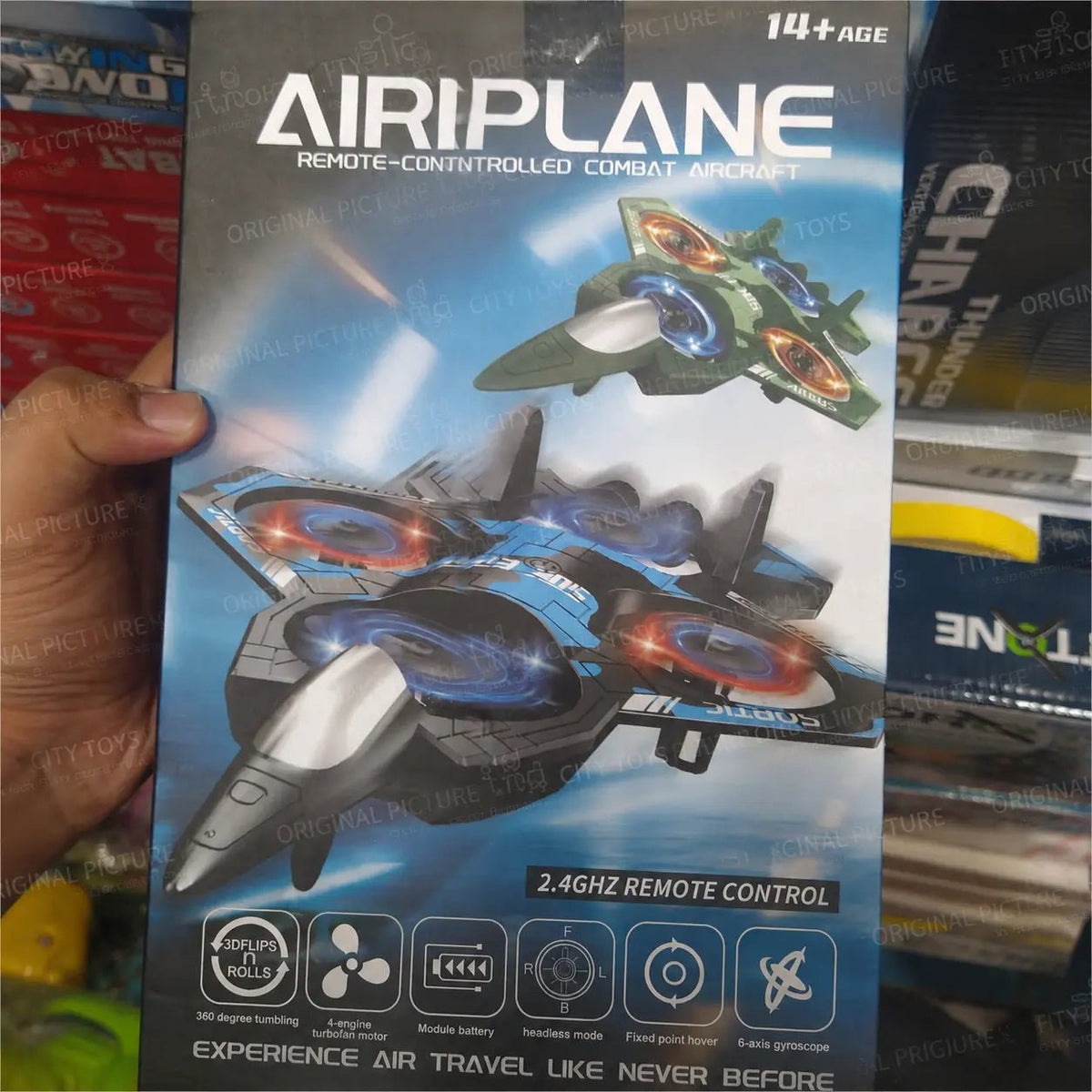 RC Fighter Aircraft Toy | 360° Stunt Remote Control Plastic Plane - City Toys