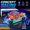 Transparent 3D Gear Car Toy | Light & Sound Educational Racing Car - City Toys