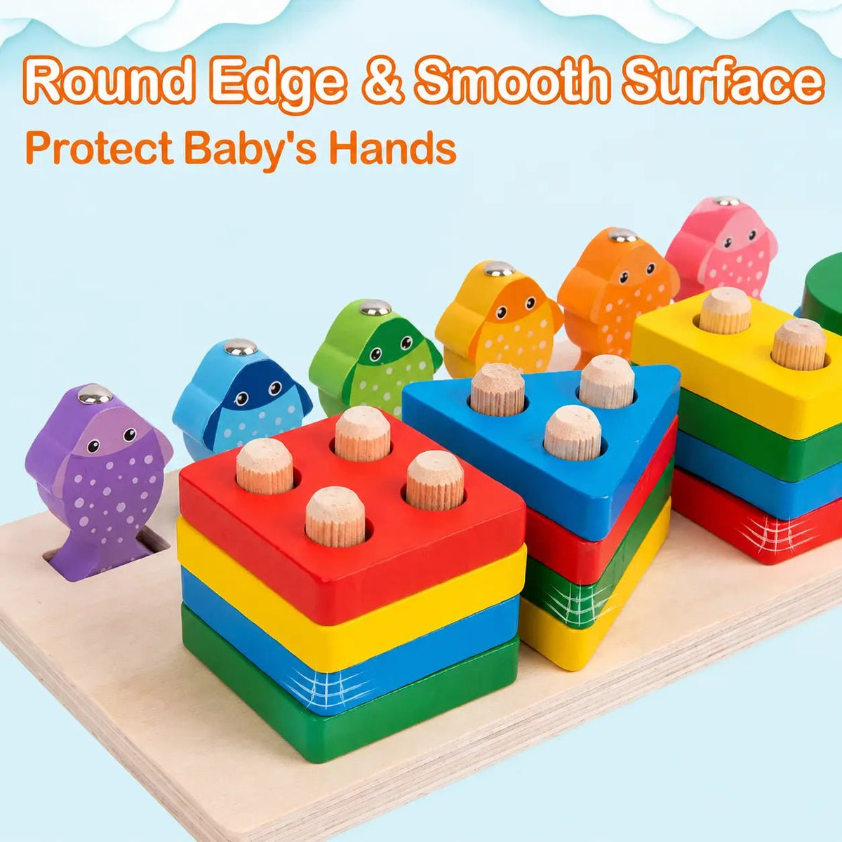 Wooden Magnetic Fishing Game & Shape Sorter | Montessori Toy - City Toys